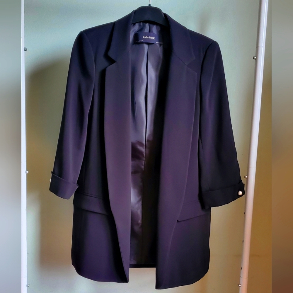 Zara Black Longline Blazer